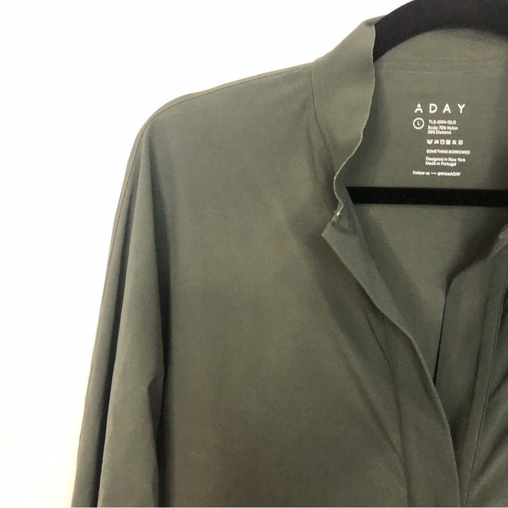 Aday Something Borrowed Shirt Technical Silk Moss… - image 6